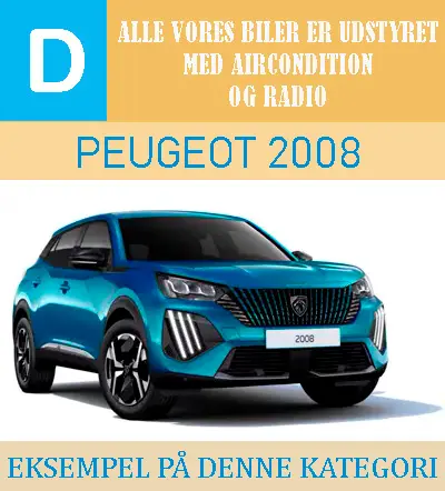 Mellemstor billeje Malaga Costa del Sol – Gruppe D Peugeot 2008