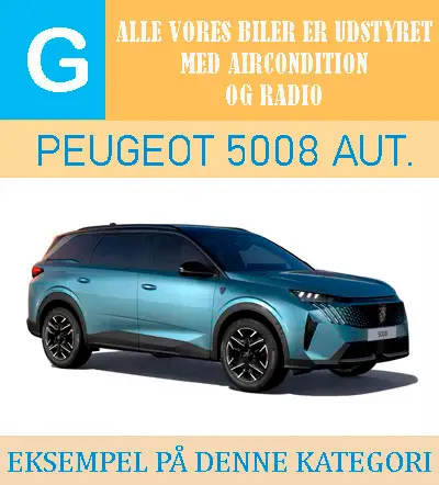 Automatgear 7-personers Malaga – Gruppe G Peugeot 5008