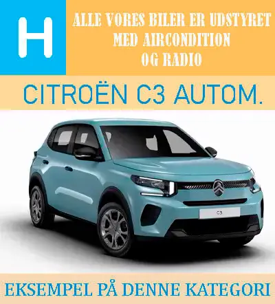 Automatgear lille bil Malaga lufthavn – Gruppe H Citroen C3